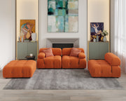 Magic Home Teddy Velvet Sectional Modular Sofa Set