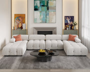 Magic Home Teddy Velvet Sectional Modular Sofa Set