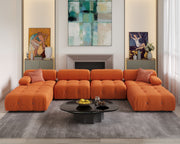 Magic Home Teddy Velvet Sectional Modular Sofa Set