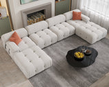 Magic Home Teddy Velvet Sectional Modular Sofa Set