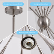 6-Light Fashion Chandelier With Cream Glass