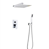 Wall Mount 10 Inch  Rainshower Hand Shower & Tub Spout Shower System With Temperature Control