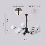 Dingle 12 - Light Sputnik Modern Linear Chandelier
