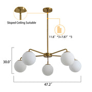 5 - Light Statement Modern Linear Chandelier