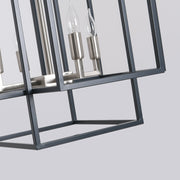 J&E Home 4 Light Lantern Rectangle Chandelier