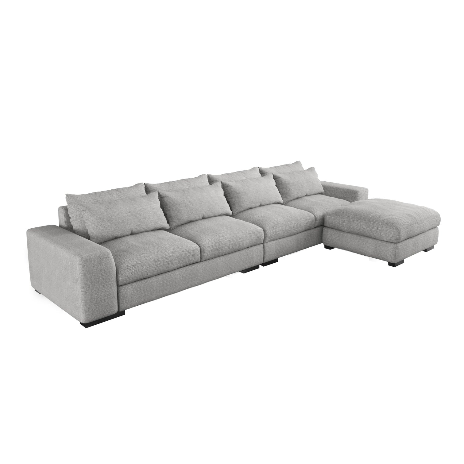 Magichome 149.61'' L Shaped Long Futon Couch Modular Sectional Living
