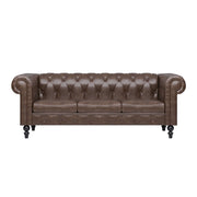 Magichome 83.46'' 3 Seater Sleeping Couch living room chesterfield leather sofa set furniture