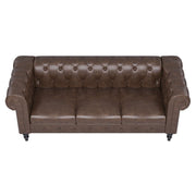 Magichome 83.46'' 3 Seater Sleeping Couch living room chesterfield leather sofa set furniture