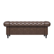 Magichome 83.46'' 3 Seater Sleeping Couch living room chesterfield leather sofa set furniture