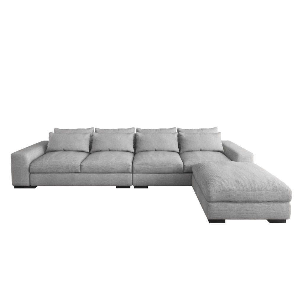 Magichome 149.61'' L Shaped Long Futon Couch Modular Sectional Living