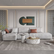 Magichome 145.76'' Modern Square Tech Cloth Down Sofa Set For Living Room