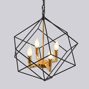 4 - Light Lantern Geometric Chandelier